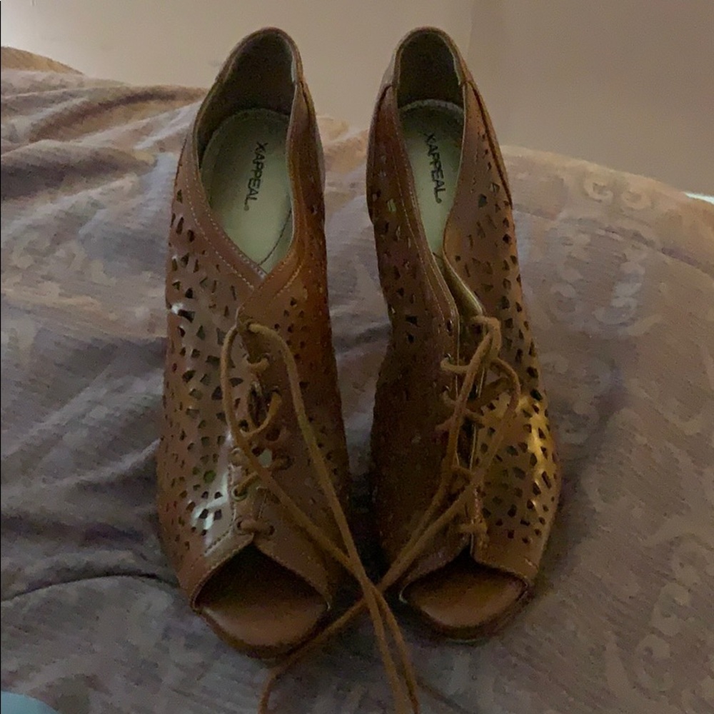 Brown heels.
